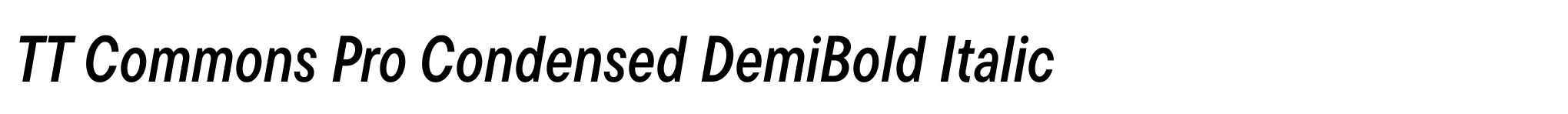 TT Commons Pro Condensed DemiBold Italic image